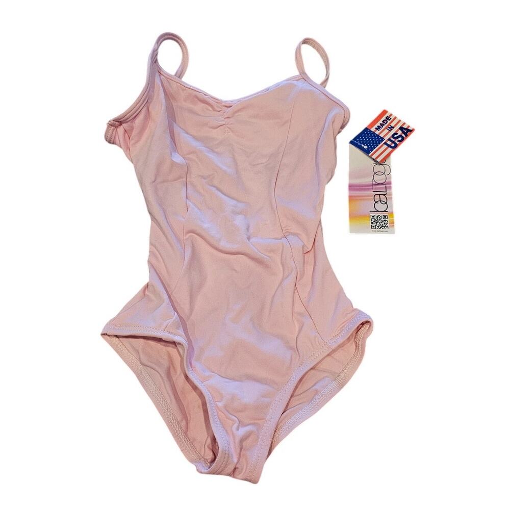 Baltogs Girls Sz 4/6 (S) Light Pink Ballet Dance Leotard Cami NEW